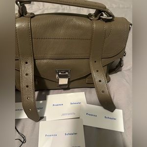 Guaranteed Authentic Proenza Schouler Tiny PS1 Crossbody Bag Taupe
